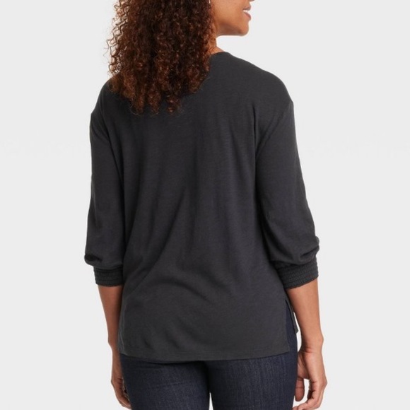 Knox Rose Women's Pintuck 3/4 Sleeve Shirt - Picture 5 of 6